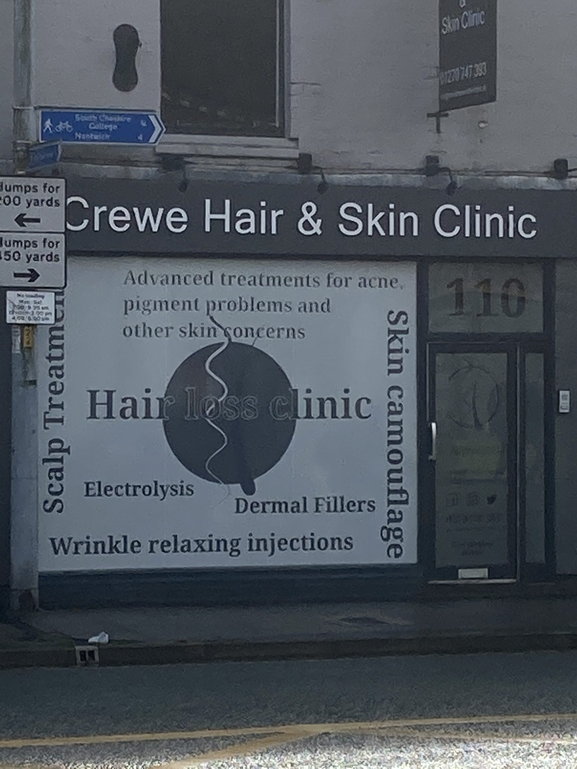 Outside Crewe Hair and Skin Clinic October 2020